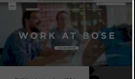 
							         Work at Bose | Careers								  
							    