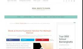 
							         Work at Home Customer Service For Neiman-Marcus								  
							    