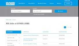 
							         Work at home jobs Job at SYKES JOBS - SYKES Careers								  
							    