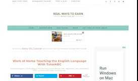 
							         Work at Home Teaching the English Language With TutorABC								  
							    