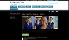 
							         Work at The Everett Clinic | The Everett Clinic								  
							    
