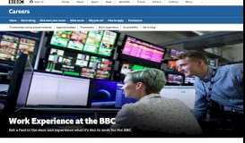 
							         Work Experience at the BBC - Careers - BBC								  
							    
