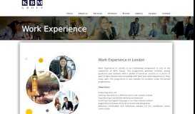 
							         Work Experience in London | Work Placements | EU ... - KBM GROUP								  
							    