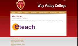 
							         Work for us | Wey Valley College - wvc.surrey.sch.uk								  
							    