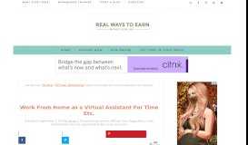 
							         Work From Home as a Virtual Assistant For Time Etc.								  
							    