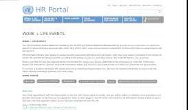 
							         WORK + LIFE EVENTS | HR Portal								  
							    