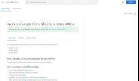 
							         Work on Google Docs, Sheets, & Slides offline - Computer - Docs ...								  
							    