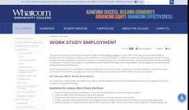 
							         Work Study Employment | Whatcom Community College								  
							    