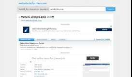 
							         work4bk.com at WI. talentReef Applicant Portal - Website Informer								  
							    