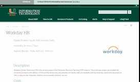 
							         Workday HR - University of Miami Information Technology								  
							    