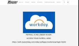
							         WorkDay - Western Express								  
							    