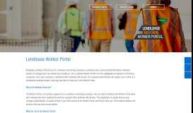
							         Worker Portal - Lendlease Contractors								  
							    