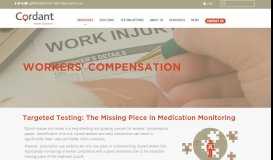 
							         Workers' Compensation - Cordant Health Solutions								  
							    