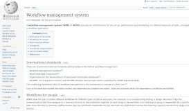 
							         Workflow management system - Wikipedia								  
							    