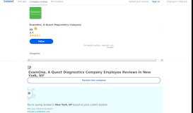 
							         Working as an Examiner at ExamOne Quest Diagnostics: Employee ...								  
							    