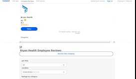 
							         Working at Bryan Health: Employee Reviews | Indeed.com								  
							    