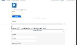 
							         Working at Cambridge Security Services: 66 Reviews about Pay ...								  
							    