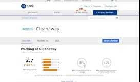 
							         Working at Cleanaway: Australian reviews - SEEK								  
							    