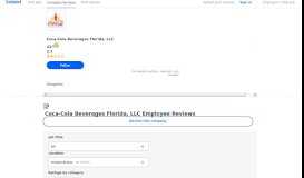 
							         Working at Coca-Cola Beverages Florida, LLC: 71 Reviews about Pay ...								  
							    