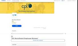 
							         Working at CPL Recruitment: Employee Reviews | Indeed.com								  
							    