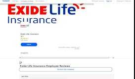 
							         Working at Exide Life Insurance: 156 Reviews | Indeed.co.in								  
							    