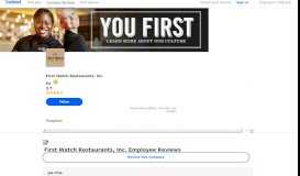 
							         Working at First Watch Restaurants, Inc.: 330 Reviews | Indeed.com								  
							    
