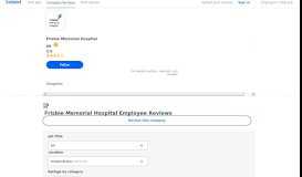 
							         Working at Frisbie Memorial Hospital: 55 Reviews | Indeed.com								  
							    