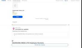 
							         Working at GAURSONS INDIA LTD: Employee Reviews | Indeed.co.in								  
							    