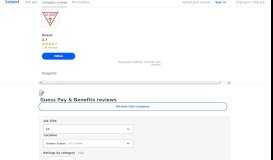 
							         Working at Guess: 295 Reviews about Pay & Benefits | Indeed ...								  
							    