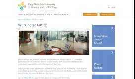 
							         Working at KAUST | King Abdullah University								  
							    