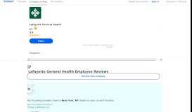 
							         Working at Lafayette General Health: 54 Reviews about Pay ...								  
							    