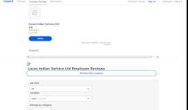 
							         Working at Lucas Indian Service Ltd: Employee Reviews | Indeed.co.in								  
							    