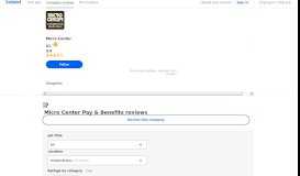 
							         Working at Micro Center: 139 Reviews about Pay & Benefits ...								  
							    