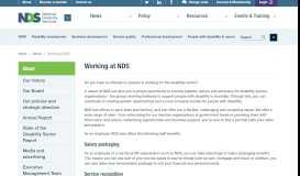 
							         Working at NDS - National Disability Services								  
							    
