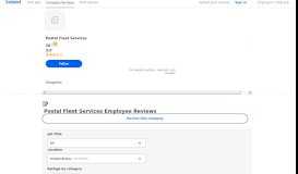 
							         Working at Postal Fleet Services: 58 Reviews | Indeed.com								  
							    