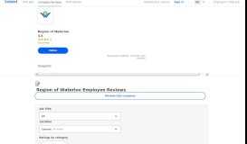 
							         Working at Region of Waterloo: Employee Reviews | Indeed.com								  
							    