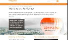 
							         Working at Renishaw								  
							    