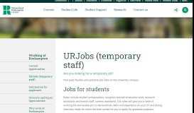 
							         Working at Roehampton: URJobs (temporary staff)								  
							    