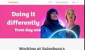 
							         Working at Sainsbury's - Sainsbury's Careers - Sainsburys.jobs								  
							    