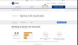 
							         Working at Spinal Life Australia: Australian reviews - SEEK								  
							    