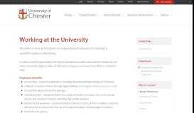 
							         Working at the University | University Of Chester								  
							    