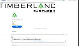 
							         Working at Timberland Partners: 54 Reviews | Indeed.com								  
							    