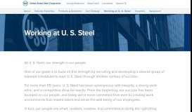
							         Working at U. S. Steel | United States Steel Corporation								  
							    