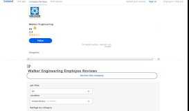 
							         Working at Walker Engineering: 74 Reviews | Indeed.com								  
							    