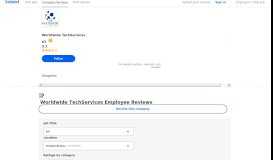 
							         Working at Worldwide TechServices: 175 Reviews | Indeed.com								  
							    
