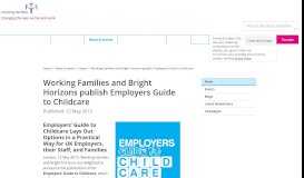 
							         Working Families and Bright Horizons publish ... - Working Families								  
							    