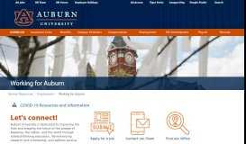 
							         Working for Auburn | Auburn University								  
							    