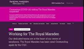 
							         Working for The Royal Marsden | The Royal Marsden NHS Foundation ...								  
							    