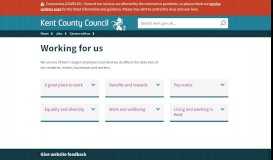 
							         Working for us - Kent County Council								  
							    