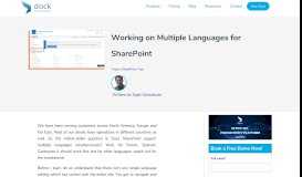 
							         Working on Multiple Languages for SharePoint								  
							    